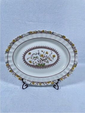 Vtg Copeland Spode BUTTERCUP Medium Oval Serving Platter 12 3/4" OLD BACKSTAMP